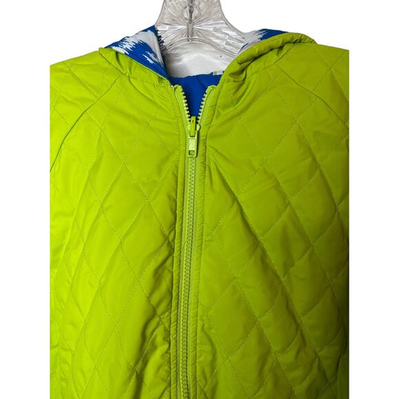 Curations Reversible Hooded Poncho Cape Jacket  M/L Blue - Picture 10 of 10